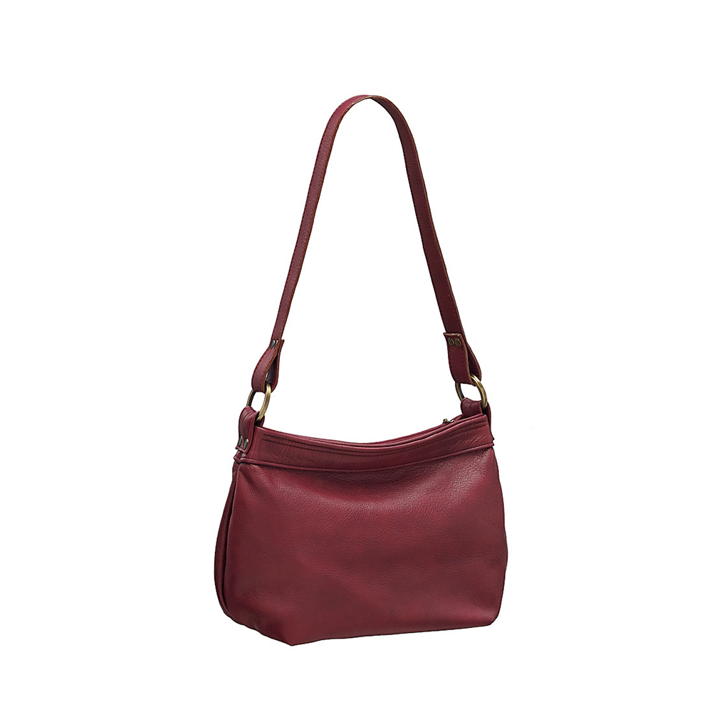Small Red Leather Hobo Bag - Slouchy Shoulder Purse | Laroll Bags