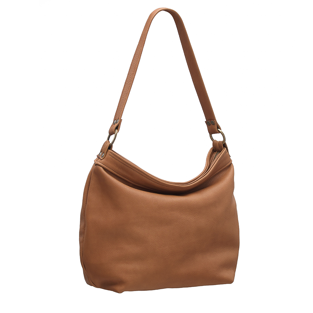 Large Tan Leather Hobo Bag - Slouchy Shoulder Purse | Laroll Bags