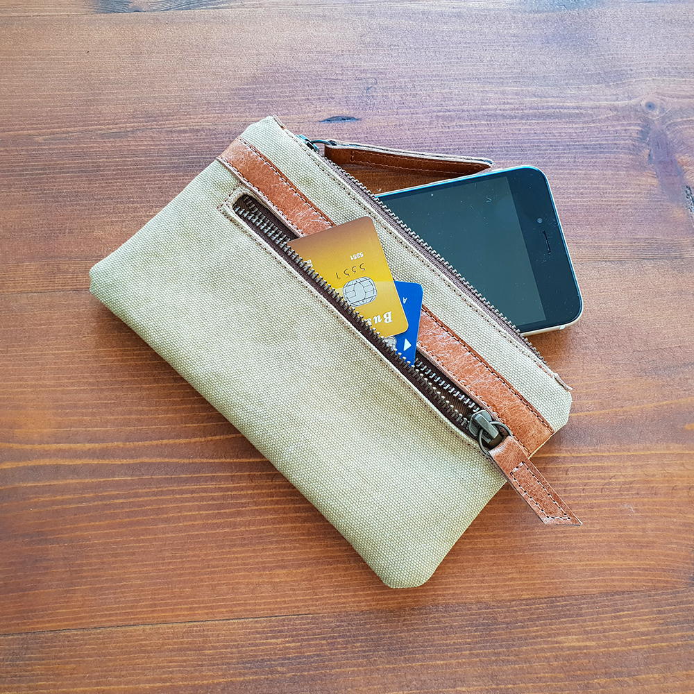 Leather Wristlet Wallet - Small Leather Pouch