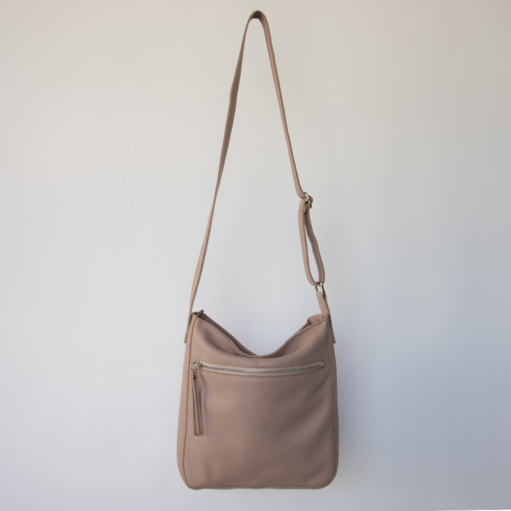 Crossbody Bag for Women Genuine Leather Wide Strap Shoulder Bag Purse  Trendy Design Crossbody Purse Top Zip，Pink,Pink，G141436 