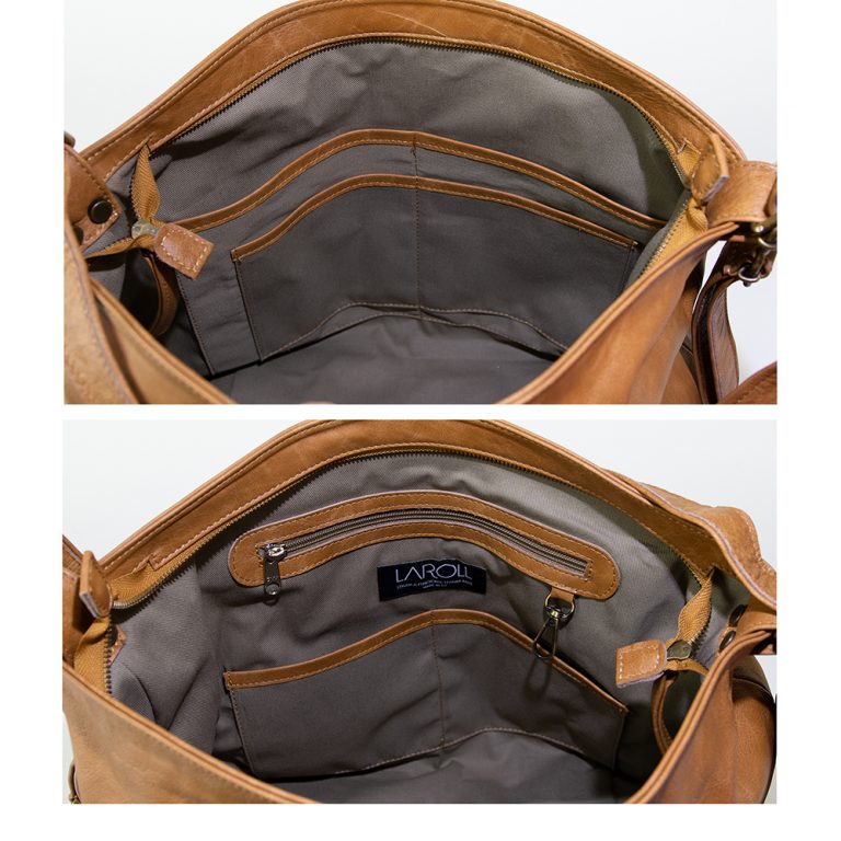 Tan Convertible Leather Bag | Laroll Bags